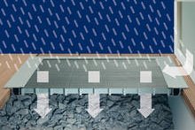 Holzterrasseneinleger-Ablauf