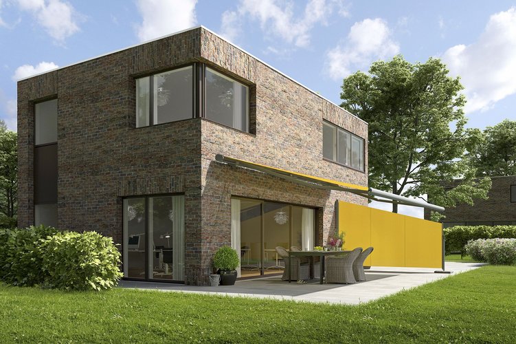 Seitenmarkise in gelb