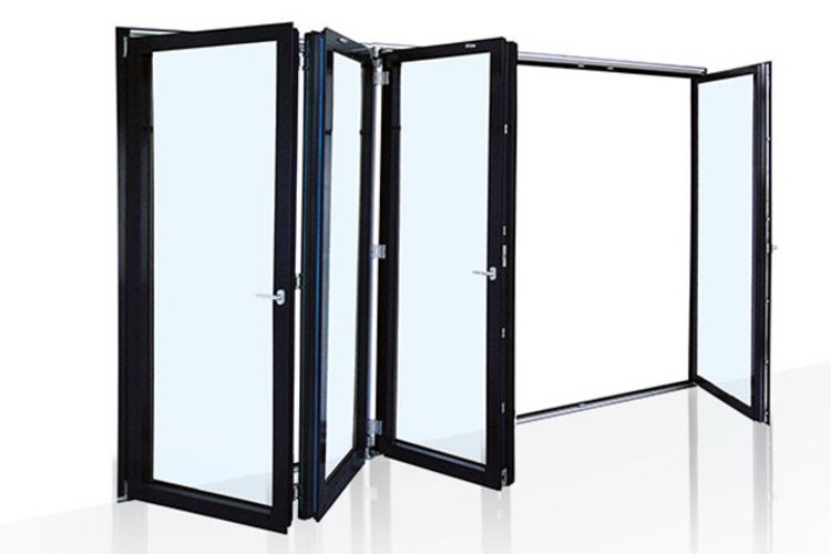 Faltanlage - gefaltetes Fenstersystem