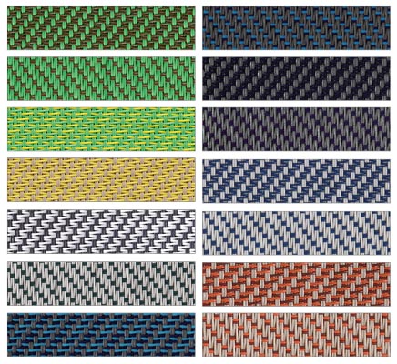 mehrfarbige Zip-Textilscreen-Stoffe